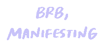 Lettering Brb Sticker