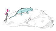 sleep lizard Sticker by Breden Kids