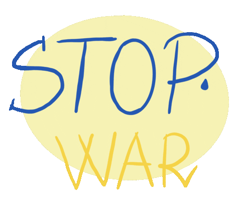 Sad No War Sticker by Cute Floflo art