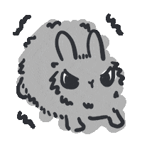 Angry Bunny Sticker by bunny_is_moving