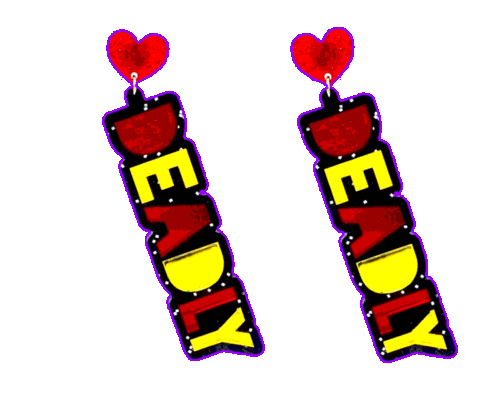 Earrings Hearts Sticker by Haus of Dizzy