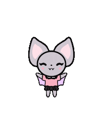 Astralcatshop kawaii bat astralcat cutebat Sticker