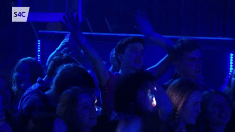 crowd waving GIF by S4C