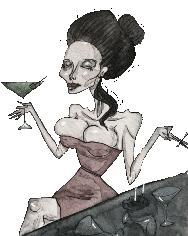 artoftylerpessel drink friday creepy spooky Sticker