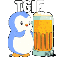 Its Friday Party Sticker by Pudgy Penguins