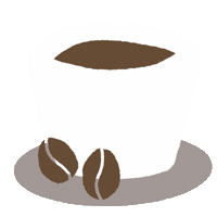 Coffee カフェ Sticker