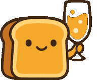 toastably cheers champagne toast toasty Sticker