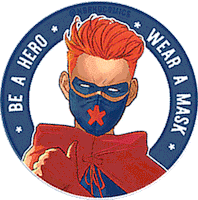 nbrhdcomics hero superhero comics wear a mask Sticker