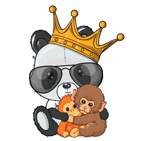 Baby Monkey Sticker by PandaPals