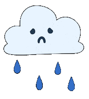 Sad Rain Sticker