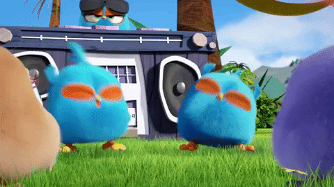 blues party hard GIF by Angry Birds