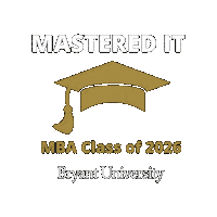 Bryant Bulldogs Graduation Sticker by Bryant Graduate Programs