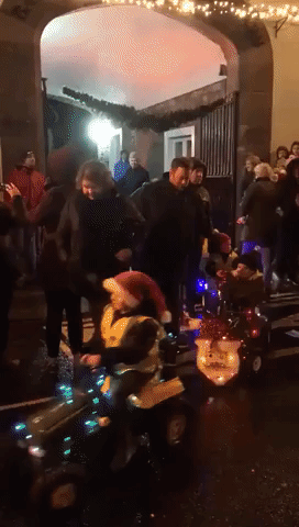 Tractors Large and Small Spread Festive Cheer Across Irish Town