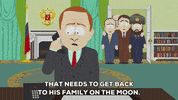 yelling phone call GIF by South Park 