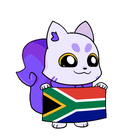 South Africa Flag Sticker by Lucky Kat Studios