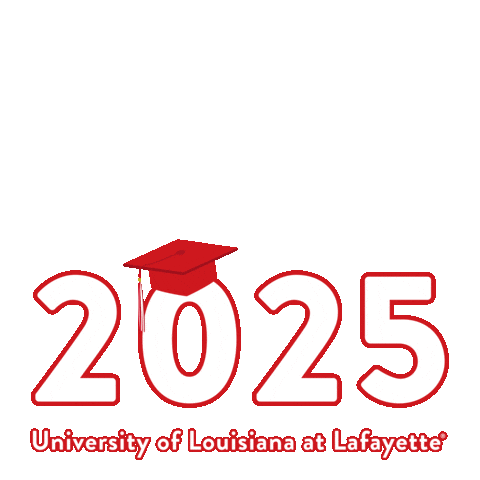 Ragin Cajuns Graduation Sticker by University of Louisiana at Lafayette