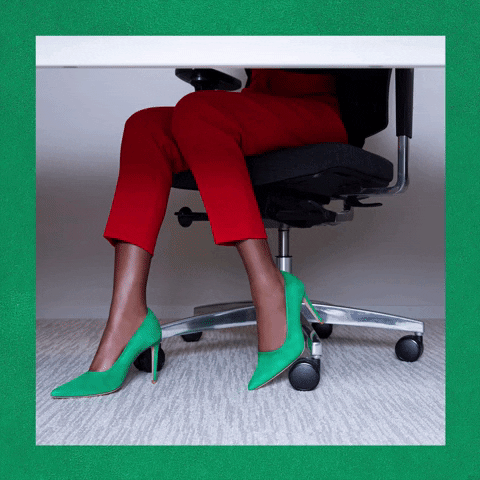 FERAGGIO fashion heels pumps office chair GIF