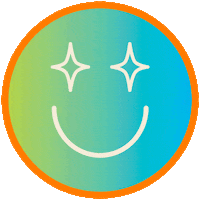 edgeofurge happy glitter smiley shop small Sticker