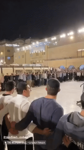 Vigil Held at Jerusalem's Western Wall for Gaza Hostages