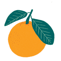 Winter Orange Sticker