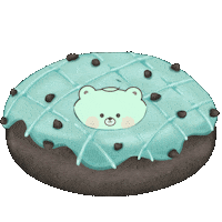 mintchobear fun sweet dessert bread Sticker