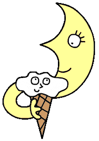 Moon Cloud Sticker by CsaK