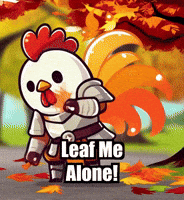 Autumn Leaf Me Alone GIF by Zorooster