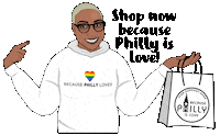becausephillyislove love pride shop now philly Sticker