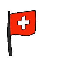Swiss Flag Illustration Sticker