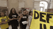 news protests defund ice defund hate GIF
