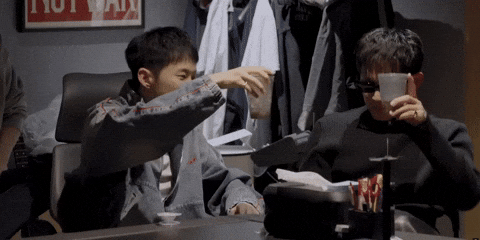 Kim Mingyu Cheers GIF