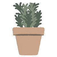 Flower Pot Plants Sticker