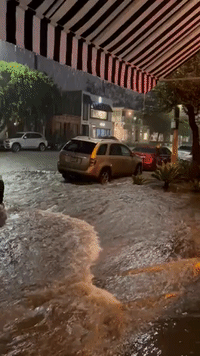 Floodwaters Rush Through Los Angeles Streets as Rain Keeps Falling