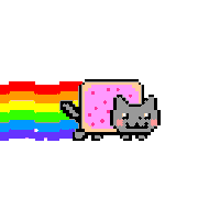 Cat Running Sticker