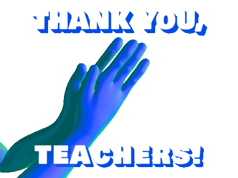 Teachers Day Thank You Sticker by GIPHY Studios 2021