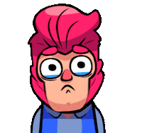 brawlstars sad crying brawl stars red hair Sticker
