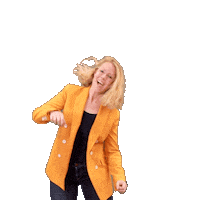 StageHeroes happy dance yellow celebrating Sticker