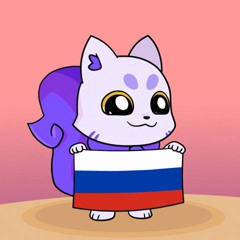 Russian Flag GIF by Lucky Kat Studios