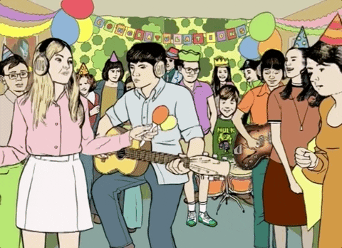 birthday party GIF by Peter Bjorn and John