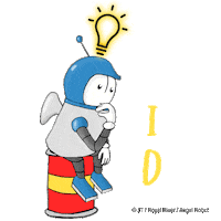 Robot Think Sticker by Royalrivermusik