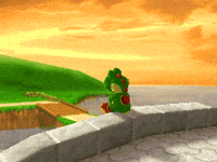 Sitting Super Mario GIF