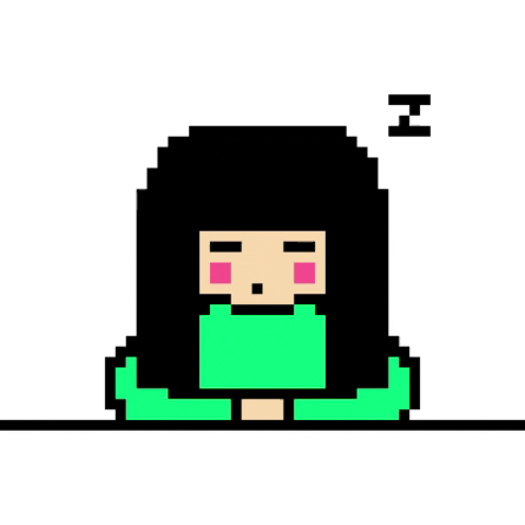 Sleepy 8-Bit GIF by Kagami Shinohara