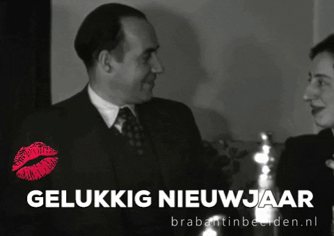 Happy New Year Kiss GIF by Brabant in Beelden