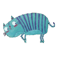 Blue Cat Pet Sticker