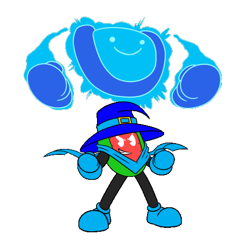 Cartoon Power Sticker by strangefruitsmusic