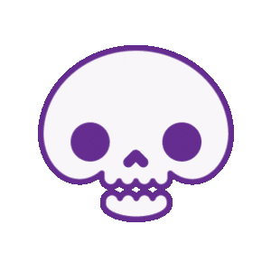 Skull Skeleton Sticker by 100% Soft