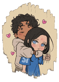 janarunneck love hug couple f1 Sticker