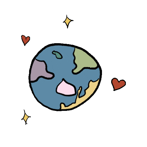 adelphiephie love green ocean earth Sticker