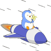 Lets Go Space Sticker by Pudgy Penguins