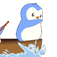 Penguin Boat Sticker by Pudgy Penguins